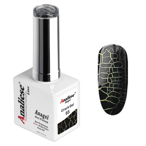 لاک ترک آنالیز رنگ مشکی Crach Gel 03 حجم 20 میل